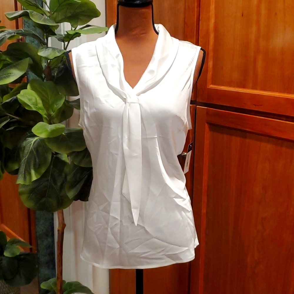 White silky blouse